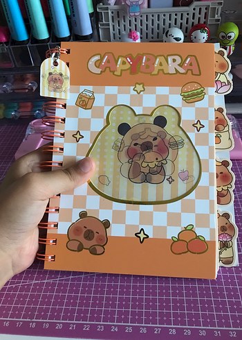 Turuncu Kapaklı Capybara Defter
