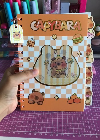 Turuncu Kapaklı Capybara Defter