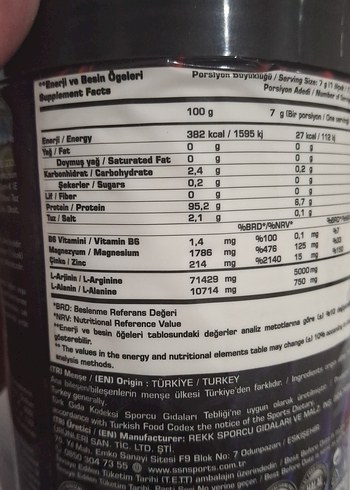 SST Arginine Refuel + ZMA Spor Tozu 315g - Görsel 3