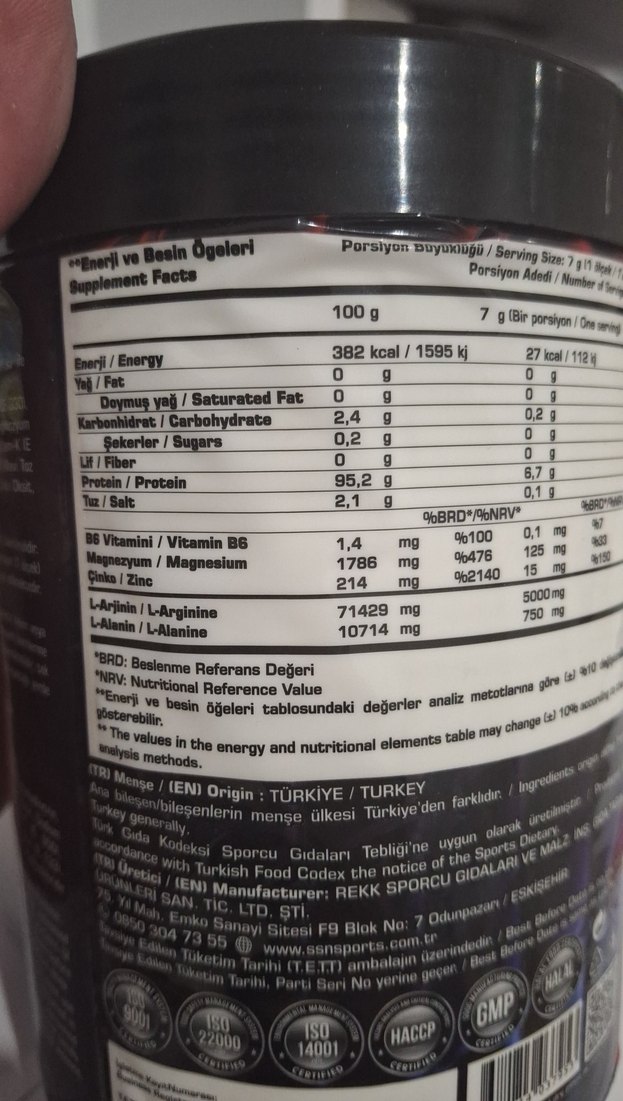 SST Arginine Refuel + ZMA Spor Tozu 315g - Görsel 3