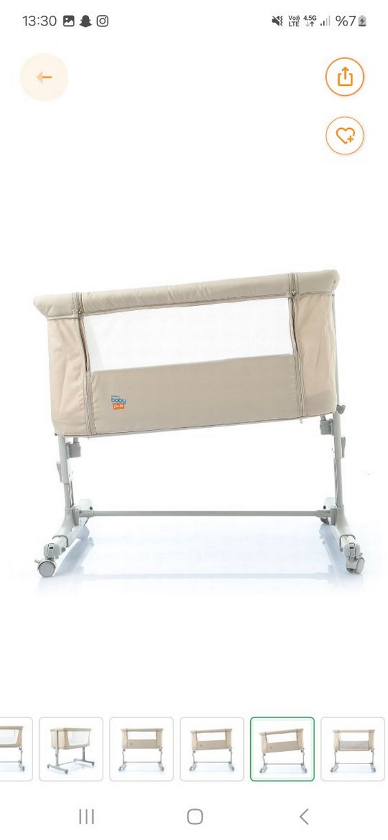 Bej Anne Yanı Bebek Beşiği Baby Plus - Görsel 2