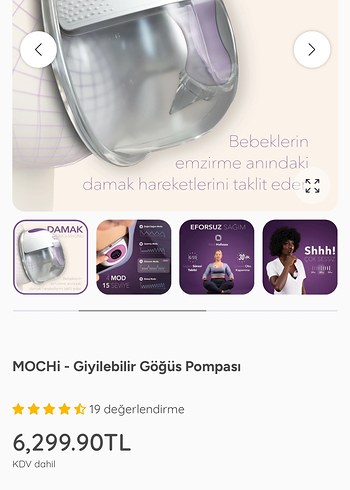 Mor Giyilebilir Göğüs Pompası - Mochi - Görsel 16