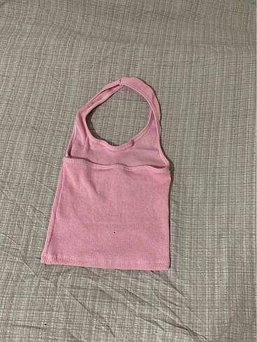 Trendyol & Milla Pembe sırt dekolteli crop