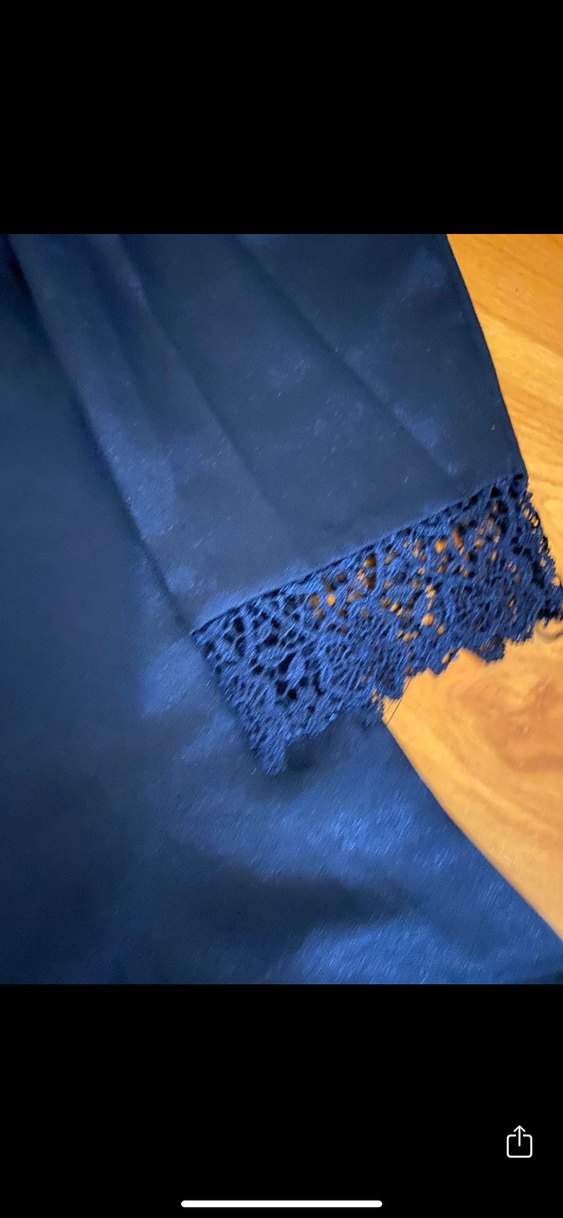 Lacivert Uzun Kollu Kadın Pijama Takımı - Görsel 3