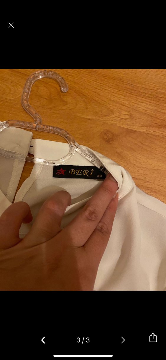 Uzun Kollu Beyaz Düğmeli Kadın Gömlek - Görsel 3