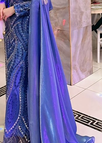 Taşlı Uzun Abiye Elbise - Görsel 2