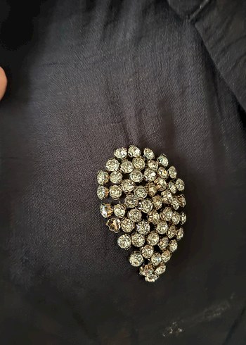 Diğer Siyah Nakışlı Uzun Kollu Keten Gömlek