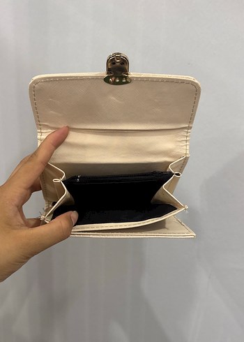 Beden Bej Deri Kadın Clutch Cüzdan