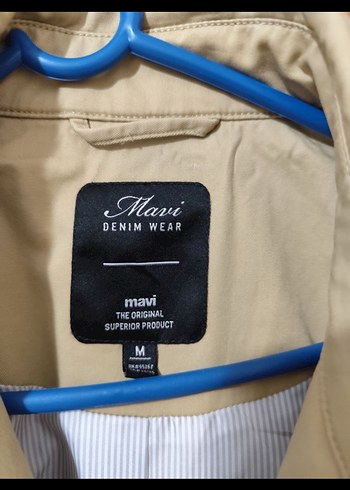 m Beden camel Renk Mavi trençkot