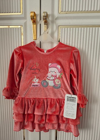 LC Waikiki Kız Çocuk Pembe Fırfırlı Elbise