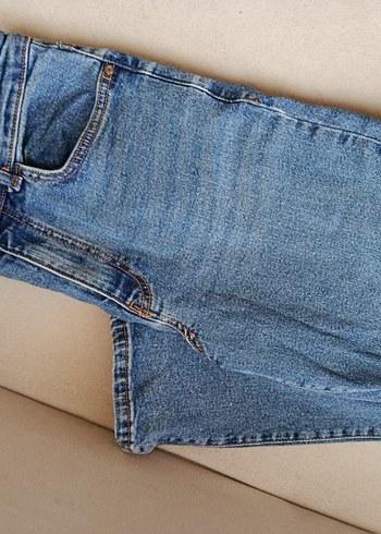 LC Waikiki Düğmeli Mavi Kadın Denim Pantolon