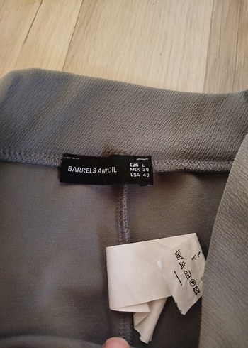 Diğer Gri Kadın Midi Kumaş Pantolon