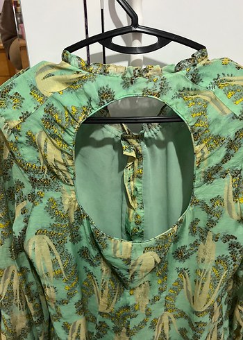 Uzun Yeşil Bohem Elbise - Görsel 4