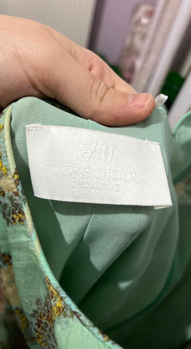 Uzun Yeşil Bohem Elbise - Görsel 5