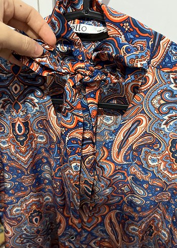 Bohem Çok Renkli Desenli Elbise - Görsel 3