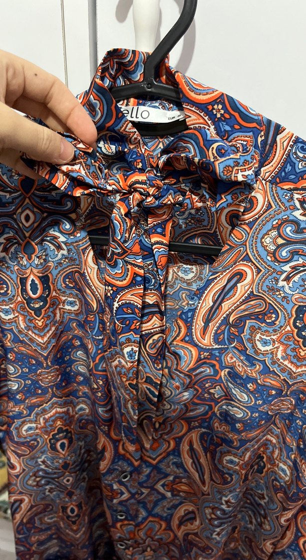 Bohem Çok Renkli Desenli Elbise - Görsel 3