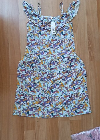 Esprit Çok Renkli Midi Bağlamalı Elbise kız çocuk 16/17 yaş