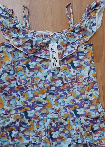 Esprit Esprit Çok Renkli Midi Bağlamalı Elbise kız çocuk 16/17 yaş