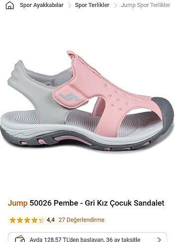 31 Beden Jump çocuk spor sandalet