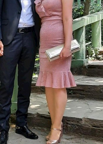 Pudra Mini Abiye Elbise - Görsel 2