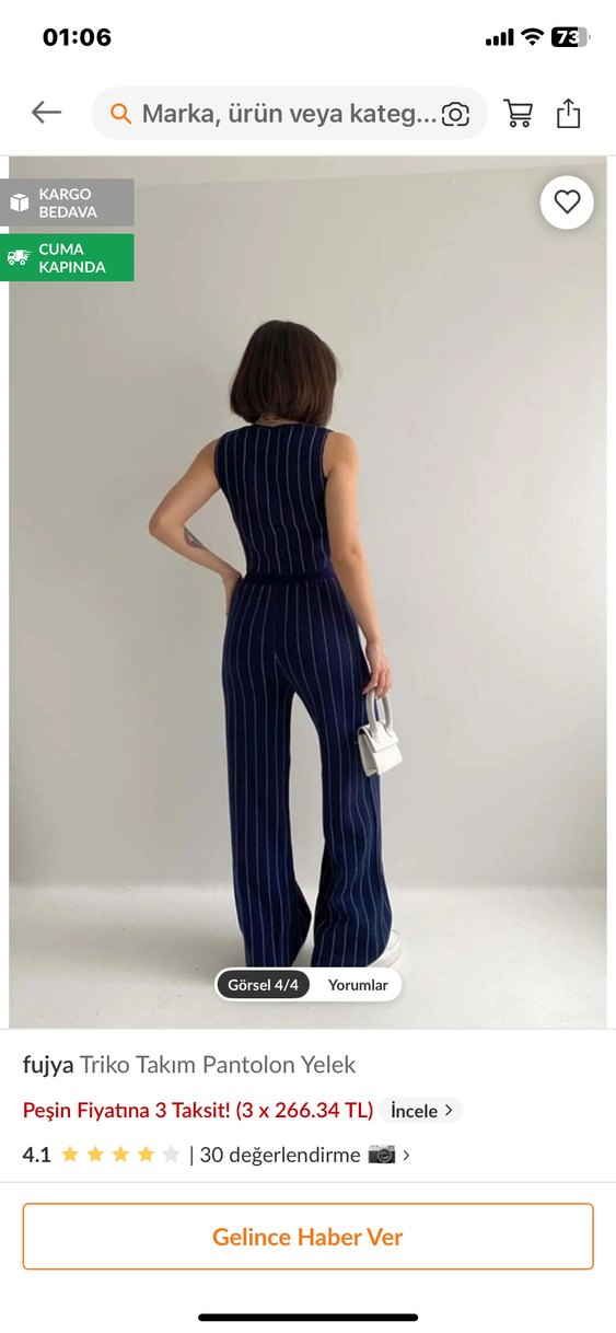 Fujya Kadın Triko Takım Pantolon Yelek - Görsel 4