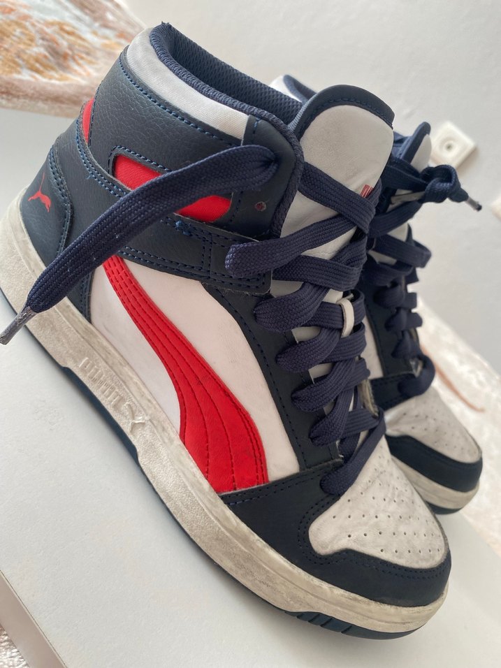 Mavi Spor Ayakkabı Velcro Detaylı - Görsel 5