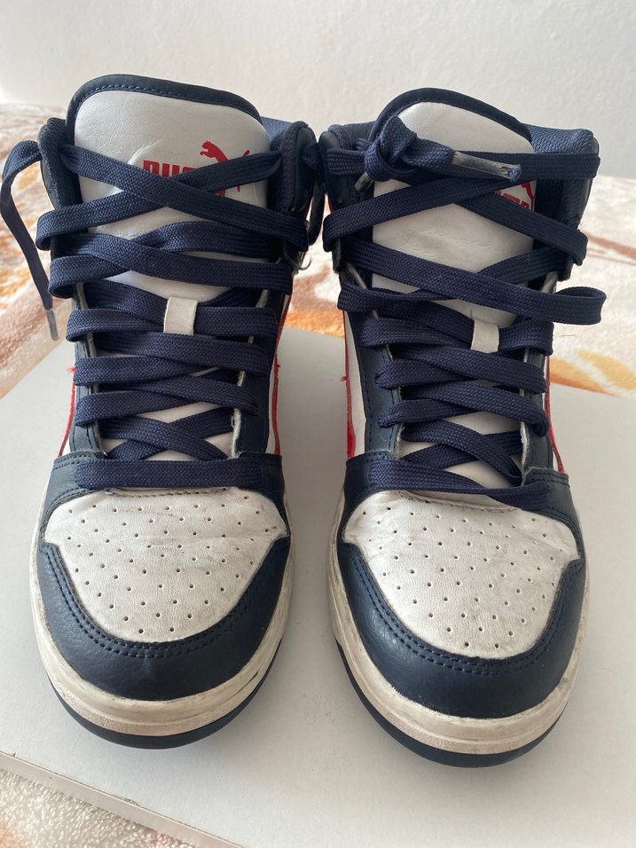 Mavi Spor Ayakkabı Velcro Detaylı - Görsel 2