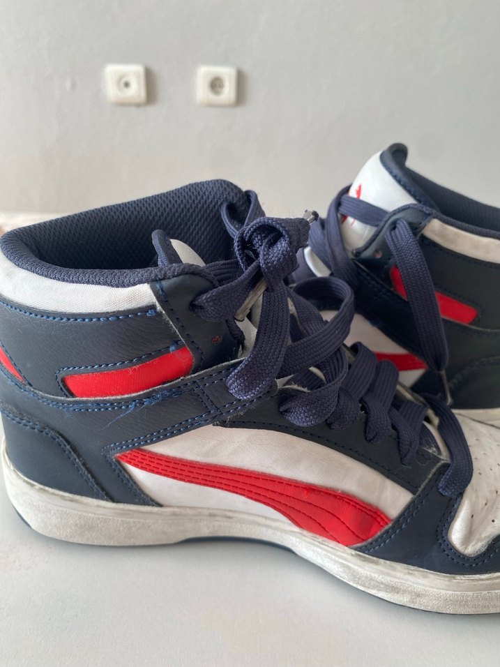 Mavi Spor Ayakkabı Velcro Detaylı - Görsel 4