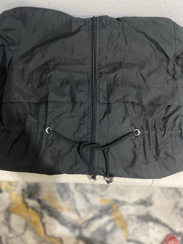 Siyah Kapüşonlu Uzun Kadın Ceket - Görsel 2