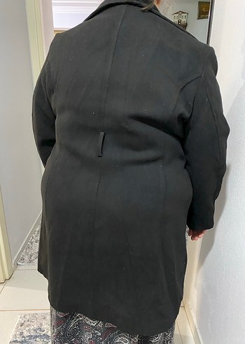 Siyah Çift Düğmeli Kaban - Görsel 2