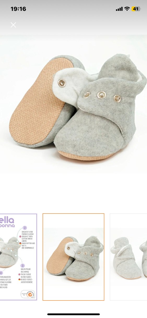 Gri Erkek Çocuk panduf - Görsel 2