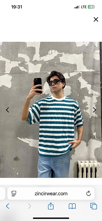 m Beden çeşitli Renk Zincir Wear Basic Tshirt Çizgili