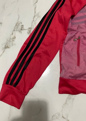 Adidas Kadın Pembe Fermuarlı Spor Ceket - Görsel 2