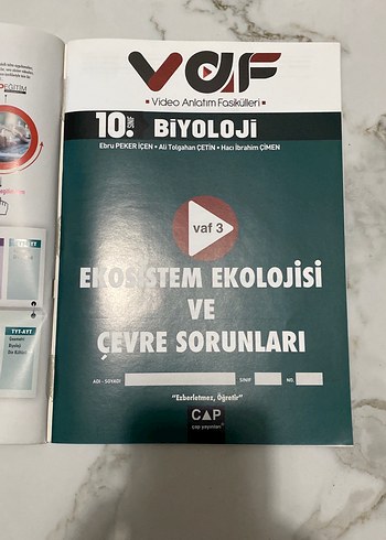 10. Sınıf Biyoloji Video Anlatım Fasikülleri - Görsel 3