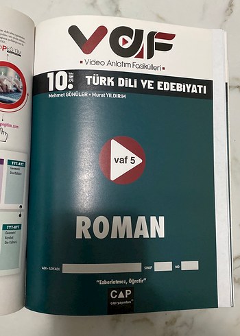 10. Sınıf Türk Dili ve Edebiyatı Video Anlatım Fasikülleri - Görsel 5