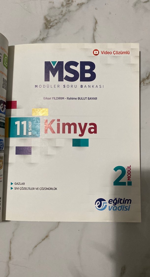 11. Sınıf Kimya Modüler Soru Bankası - Görsel 4