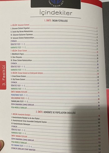 11. Sınıf Biyoloji 3. Fasikül Kitabı - Görsel 2