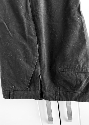Kadın Siyah Keten Regular Fit Pantolon