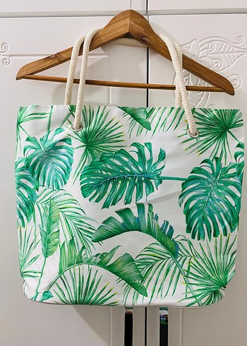 LC Waikiki LCW Yeşil Desenli Bohem Plaj Çantası