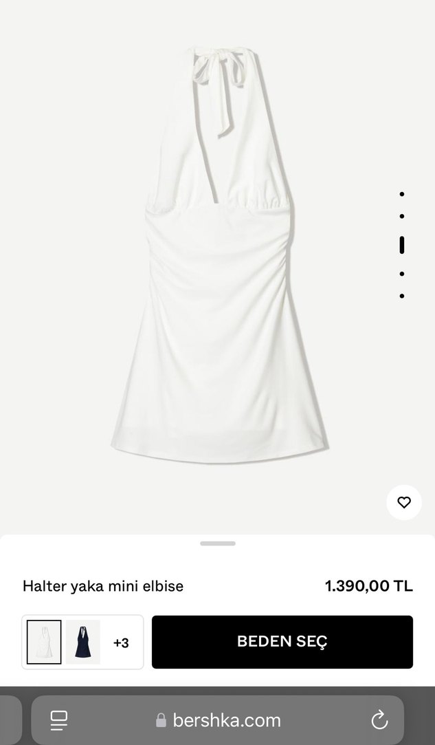 Halter yaka mini elbise - Görsel 2