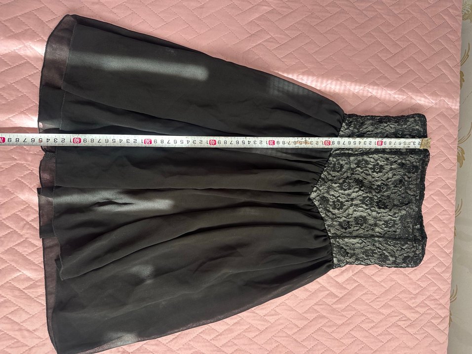 Dantel Detaylı Straplez Mini Elbise - Görsel 2