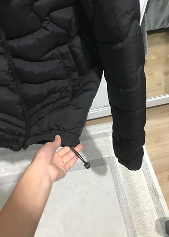 m Beden siyah Renk Siyah Erkek Kışlık Fermuarlı Mont