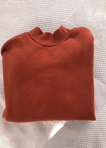 xs Beden Kadın Kiremit rengi Uzun Kollu Sweatshirt