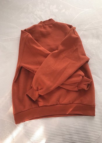 xs Beden kahverengi Renk Kadın Kiremit rengi Uzun Kollu Sweatshirt
