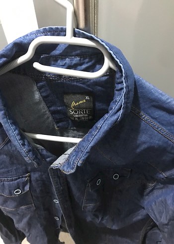l/xl Beden Erkek Lacivert Denim Gömlek