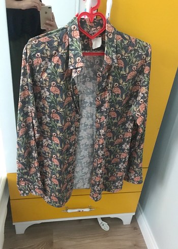 xl Beden Desenli erkek gömlek vintage tarzı kadın da giyinebilir