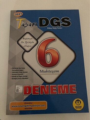 Tasarı yayınları DGS deneme kitabı, diksiyon