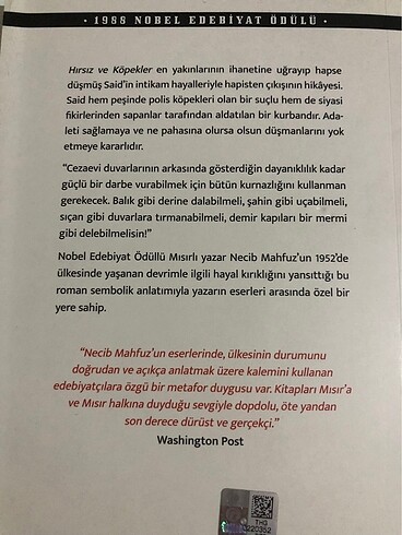  Beden Hırsız ve Köpekler / Necib Mahfuz