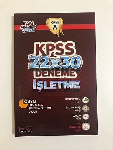 Kpss işletme deneme kitabı