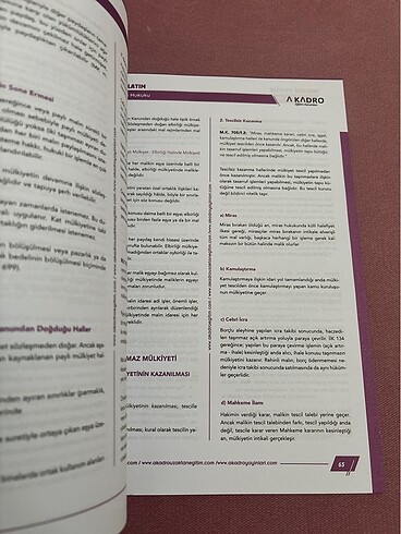  Medeni hukuk konu anlatımlı